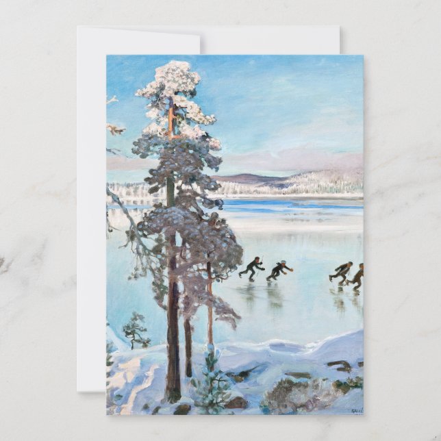 Invitation Akseli Gallen-Kallela - Skaters près de Kalela Sho (Devant)