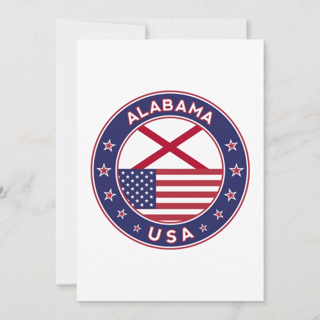 Invitation Alabama, États-Unis, Alabama autocollant (Devant)
