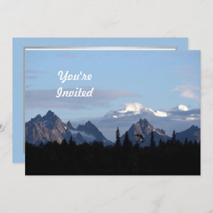 Invitation Alaska Mountain Range Denali Photo Anniversaire