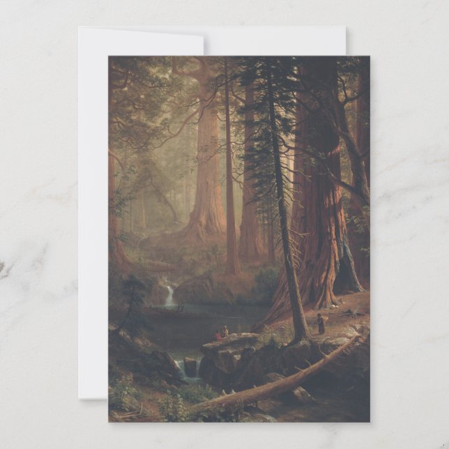 Invitation Albert Bierstadt - Arbres séquoias géants de Calif (Devant)
