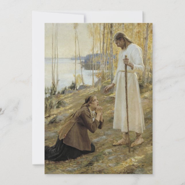 Invitation Albert Edelfelt - Le Christ et Marie-Madeleine (Devant)