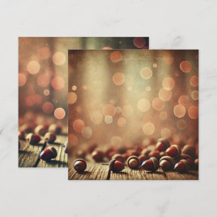 Invitation Album photo avec fond rustique d'automne en bois e