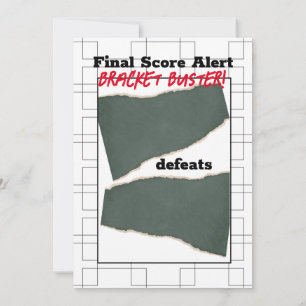 Invitation Alerte de note finale du tableau de bord Tourney