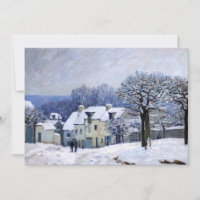 Alfred Sisley - Place Chenil à Marly, Effet Neige