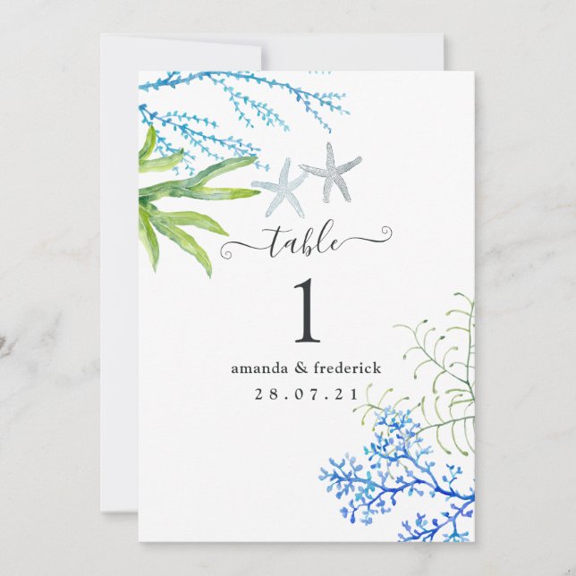 Invitation Algues marines (Devant)