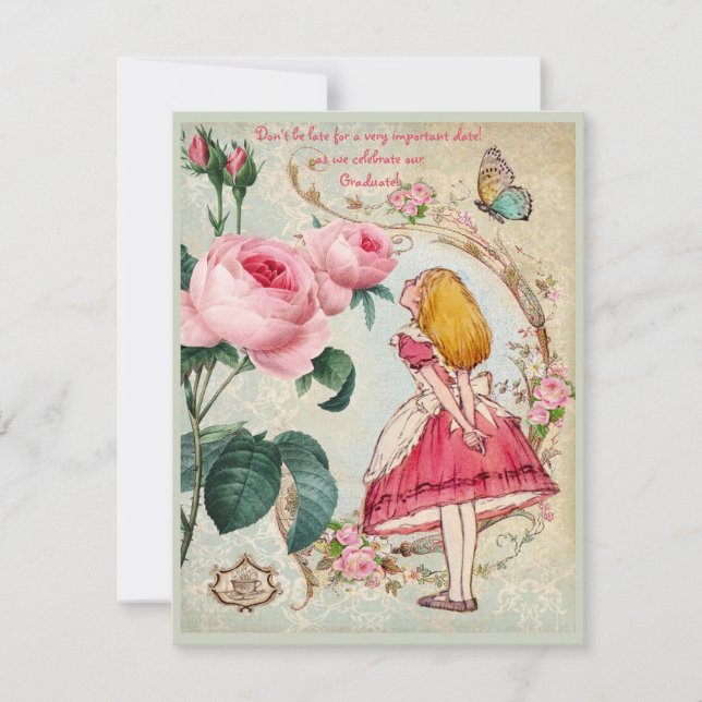 Invitation Alice à la fête de remise des diplômes de collage (Devant)