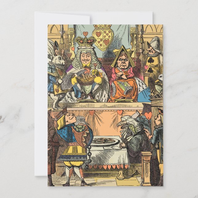 Invitation Alice à Wonderland Cheshire Cat Characters (Dos)