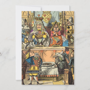 Invitation Alice à Wonderland Cheshire Cat Characters