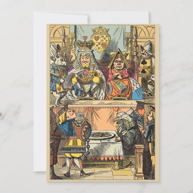 Invitation Alice à Wonderland Cheshire Cat Characters (Dos)