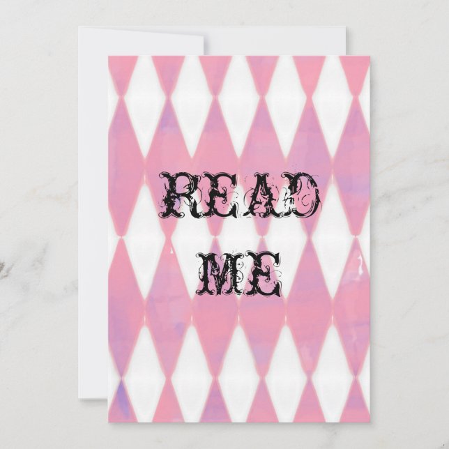 Invitation Alice au pays des merveilles (Devant)