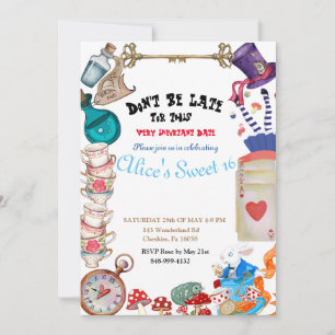Invitation Alice au Pays des Merveilles