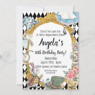 Invitation Alice au pays des merveilles