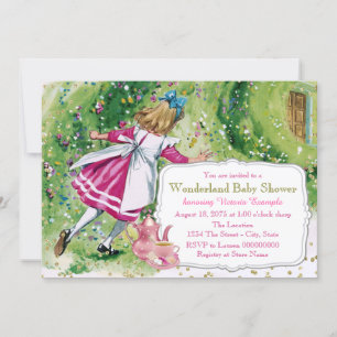 Invitation Alice au pays des merveilles
