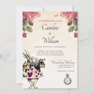 Invitation Alice au pays des merveilles
