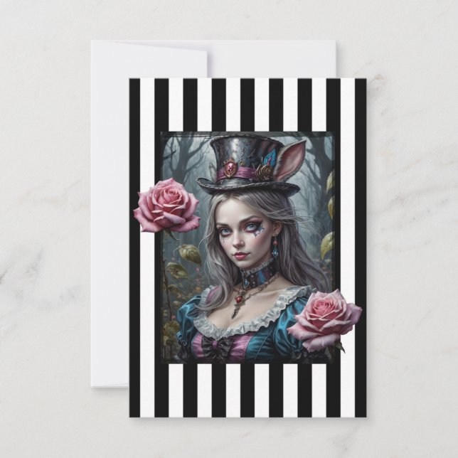 Invitation Alice au pays des merveilles (Devant)