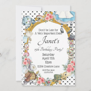 Invitation Alice au pays des merveilles