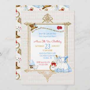 Invitation Alice au pays des merveilles
