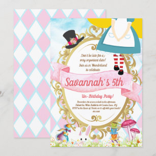 Invitation Alice au pays des merveilles