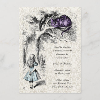 Invitation Alice au pays des merveilles : Anniversaire du Tea