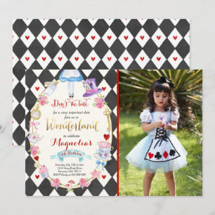 Invitation Alice Au Pays Des Merveilles Anniversaire Invitati