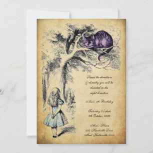 Invitation Alice au pays des merveilles Anniversaire Un anniv