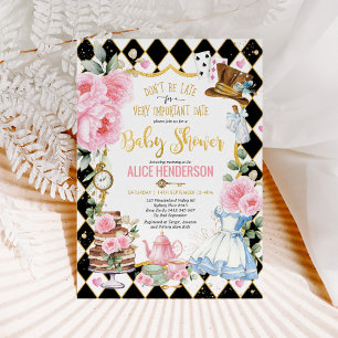 Invitation Alice au pays des merveilles Baby shower de Tea Pa