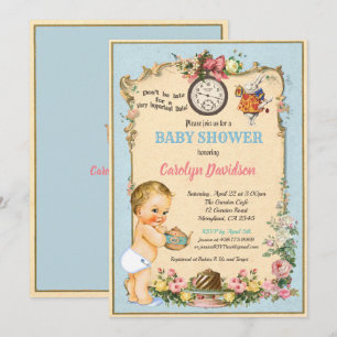 Invitation Alice au pays des merveilles Baby shower Invitatio