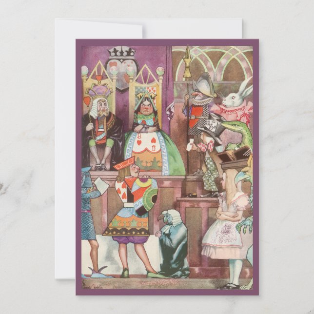 Invitation Alice au pays des merveilles Fille Anniversaire In (Devant)