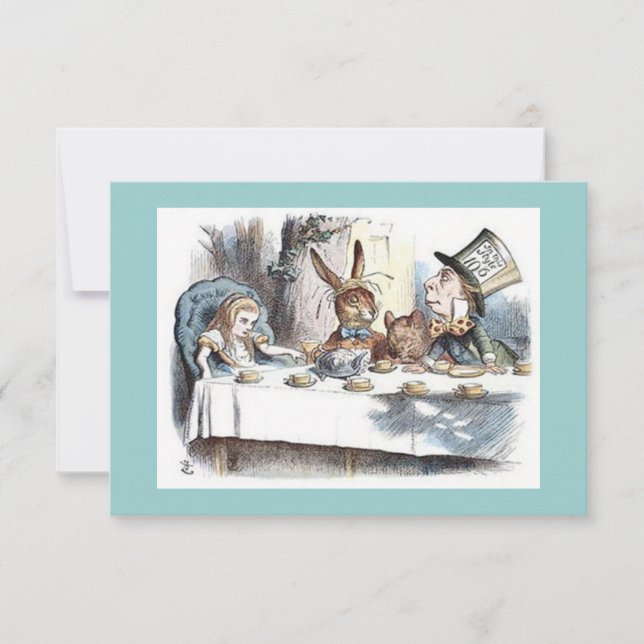 Invitation Alice au pays des merveilles, Haine folle, Tea Par (Devant)