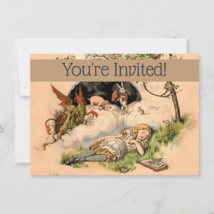 Invitation Alice au pays des merveilles Illustrations classiq