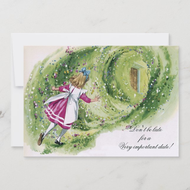 Invitation Alice au pays des merveilles : l'anniversaire ne t (Devant)