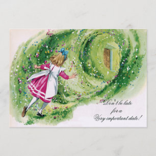 Invitation Alice au pays des merveilles : le Baby shower ne t