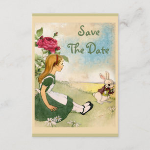Invitation Alice au Pays des Merveilles Mariage Épargnez la D