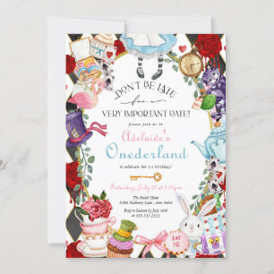 Invitation Alice au pays des merveilles - Onederland Premier 