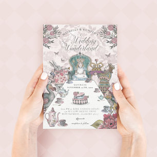 Invitation Alice au pays des merveilles Tea Party Fairytale M