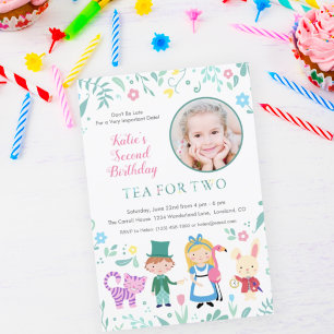 Invitation Alice au pays des merveilles   Thé pour deux deuxi