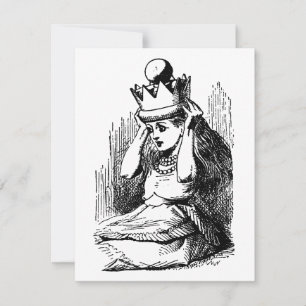 Invitation Alice au Pays des Merveilles vintage, Alice avec l