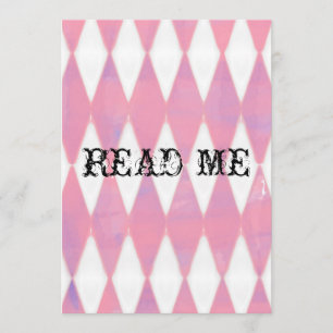 Invitation Alice dans l'invitation de douche du pays des