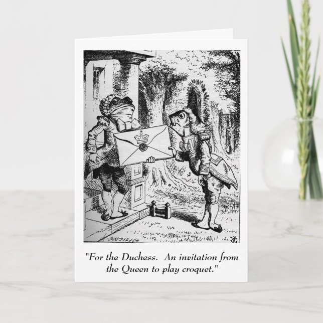 Invitation Alice dans l'invitation du pays des merveilles (Devant)