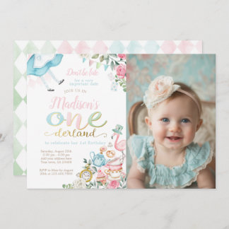 Invitation Alice dans ONEderland 1er anniversaire