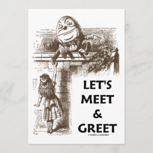 Invitation Alice Humpty Dumpty Wonderland, voici et saluons