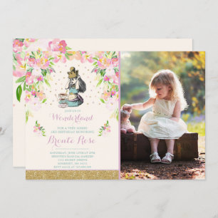 Invitation Alice vintage dans l'invitation d'anniversaire du