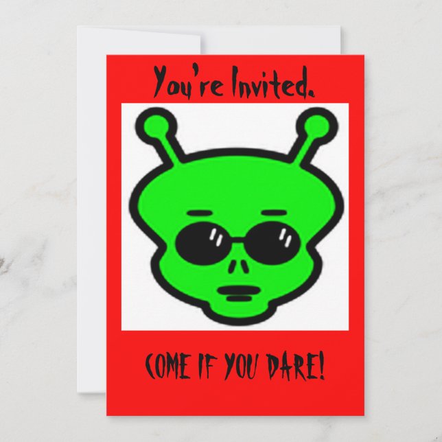 Invitation Alien Halloween (Devant)