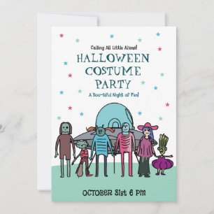 Invitation Alien Halloween Costume Party Amusement Espace E