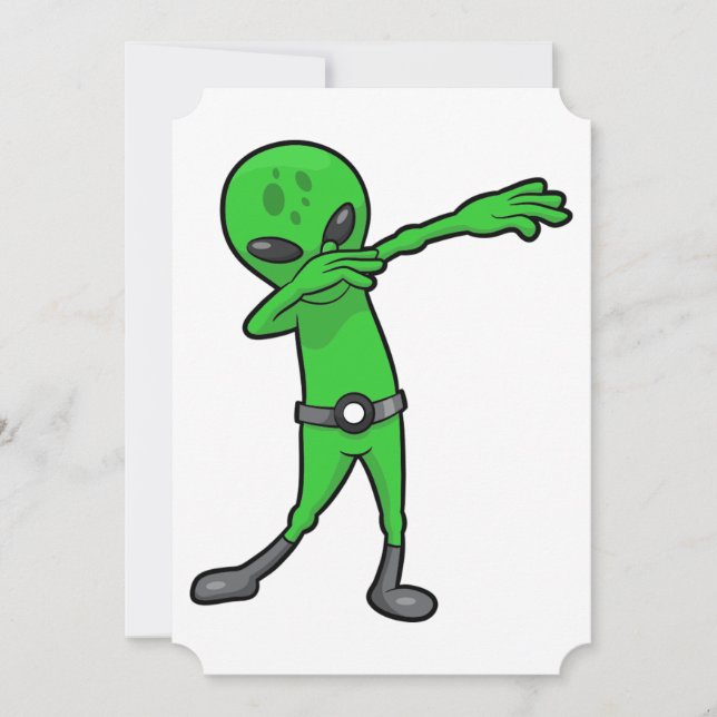 Invitation alien halloween dabbing (Devant)