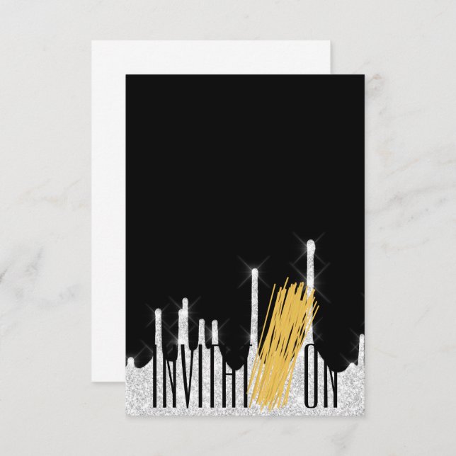 Invitation Alimentation Biologique Italien Spaghet (Devant / Derrière)