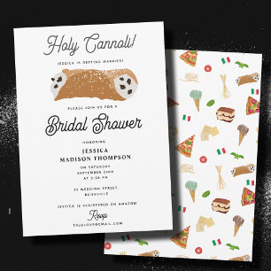 Invitation Alimentation italienne Saint Cannoli Fête des mari