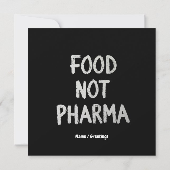 Invitation Alimentation non pharmaceutique Alimentation biolo (Devant)