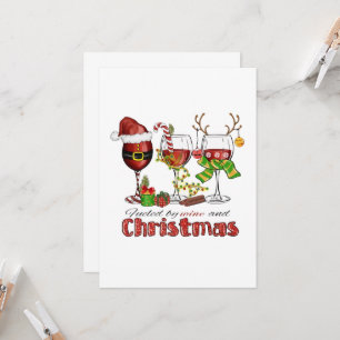 Invitation Alimenté par le vin et Noël