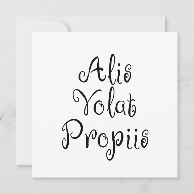 Invitation Alis Volat Propiis (Devant)